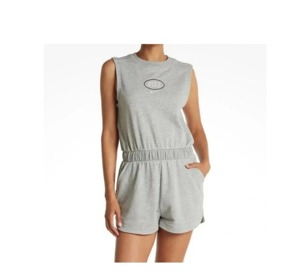 Nike Sportswear varsity shorts romper 2XL knit elastic waist logo sleeveless